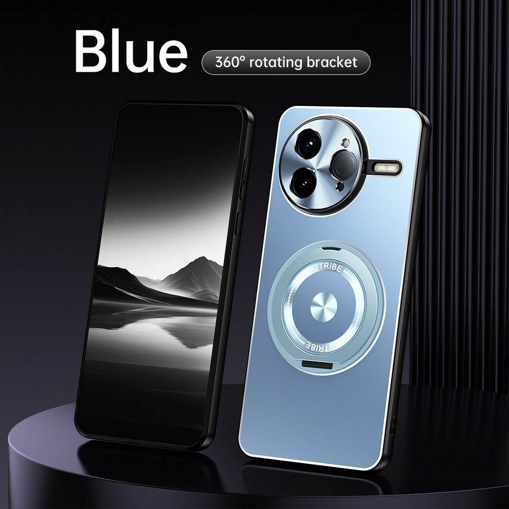 Aluminum Alloy Sandblasted Back Plate Holder KickStand Case For Poco F7 Ultra POCO F7 Pro Poco F5 Pro Camera Protect Cover: GRAY / Poco F5 Pro