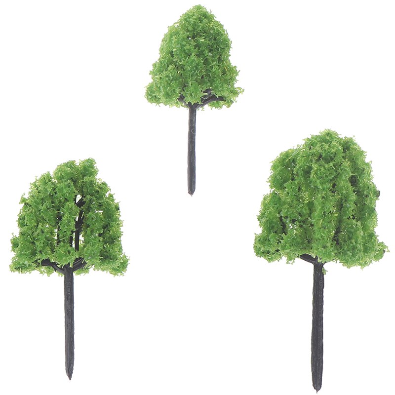 10Pcs Schaal Architectonisch Model Bomen Railroad Layout Tuin Landschap Landschap Miniaturen Tree Building Kits Speelgoed Voor Kinderen