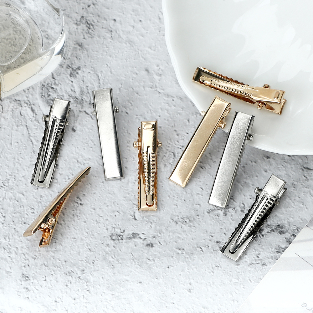 100 Uds 3,0 cm pinzas de cocodrilo de Metal para el cabello mujeres niñas pequeñas pinzas para el cabello DIY joyería horquilla herramientas de peinado accesorios al por mayor