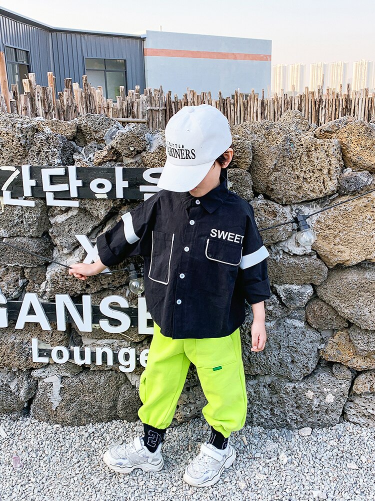 Skjortor bomull vår och höst barnkläder pojkar vit skjorta långa ärmar tunna pojke western style springflod baby