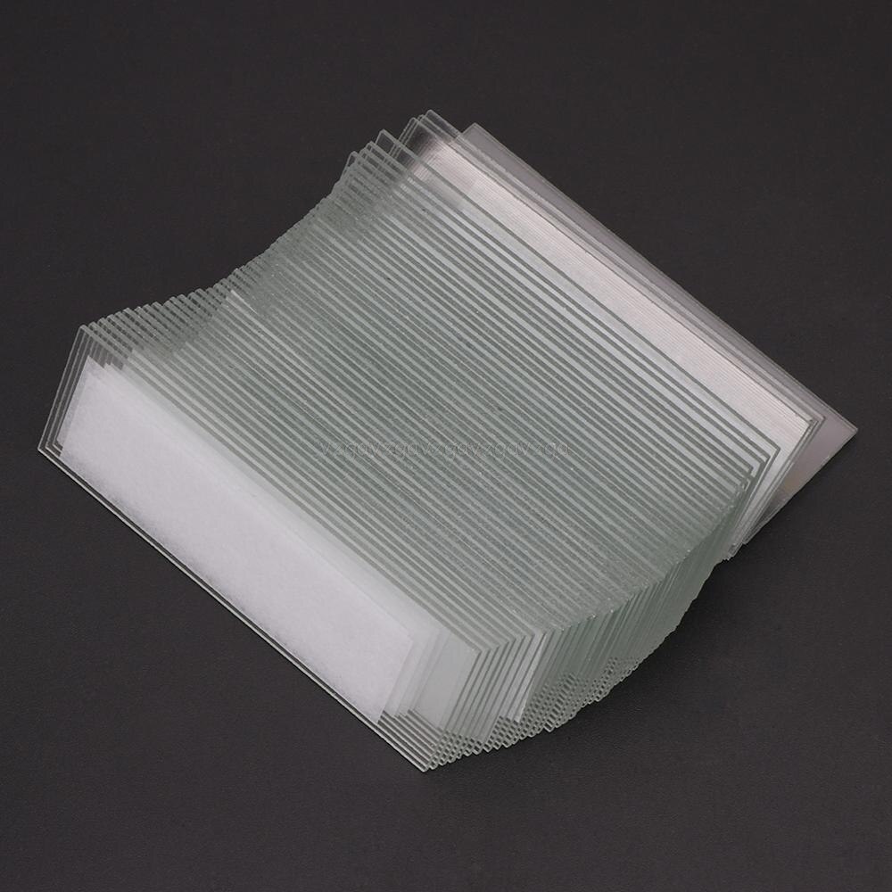 50Pcs 1mm Thickness Cavity Glass Coverslips Single Concave Microscope Glass Slides Reusable Laboratory Blank Microscope Slide