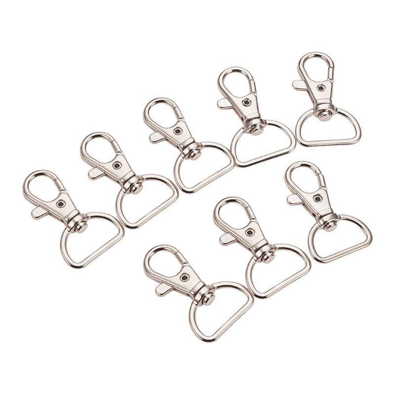 20Pcs 360 ° Swivel Trigger Snap Haken Karabijnsluiting D Ring Sleutelhanger Bevindingen