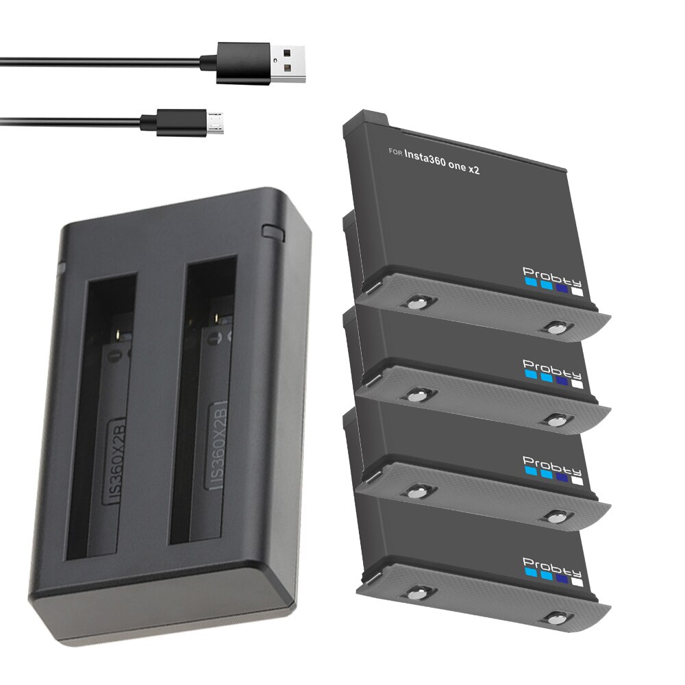 1800mAh battery pack for Insta360 ONE X2 rechargeable lithium battery Insta 360 X2 panoramic camera fast charger accessory