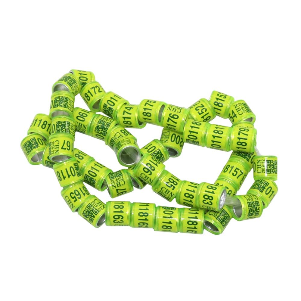 Digitale Duivenringen Identificatie Voet Ring Duif Been Rings Levert Vogel Training Accessoires Vogel Harnas 200 Pcs: yellow green