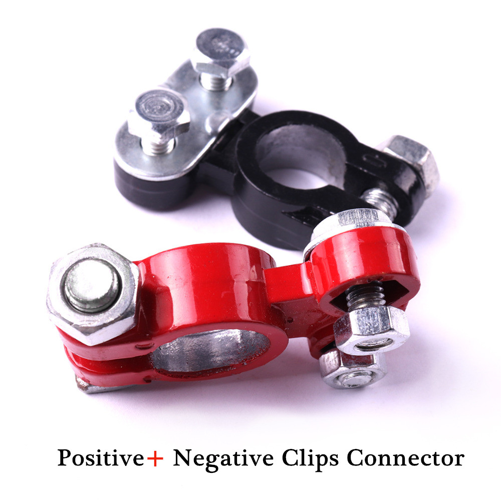 2 Stuks Aluminium Automotive Auto Vrachtwagen Boot Accu Klem Positieve En Negatieve Clip Connector Corrosiebestendigheid 55x30mm
