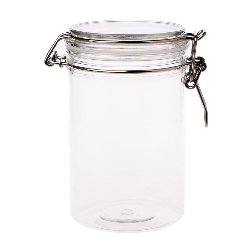 Food Storage Jar With Air Tight Sealed Metal Clamp Lid For Milk Powder Kitchen X7YD