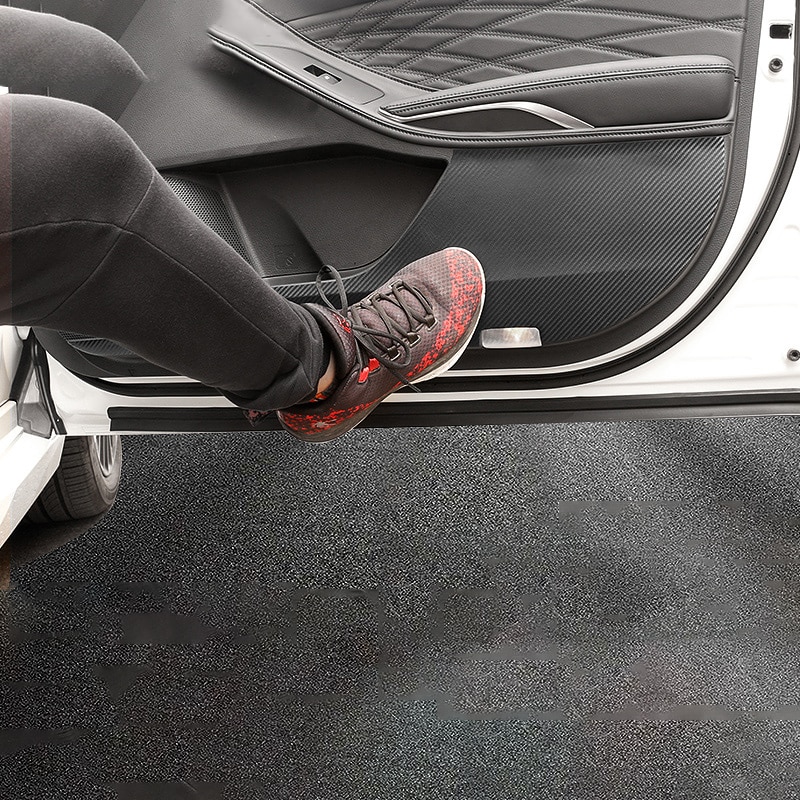 Carbon fiber door anti-kick pad anti-kick film protector anti-dirty paste decoration car Accessories For Toyota Avalon