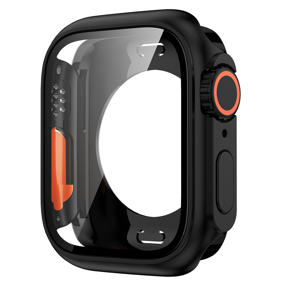 Screen Protector Cover for Apple Watch 45mm 44mm 40mm 41mm Hard PC Front Rear Bumper Case iwatch 9 8 7 SE 6 5 4 Change To Ultra: Rose Gold / 1.9 Inches & Under