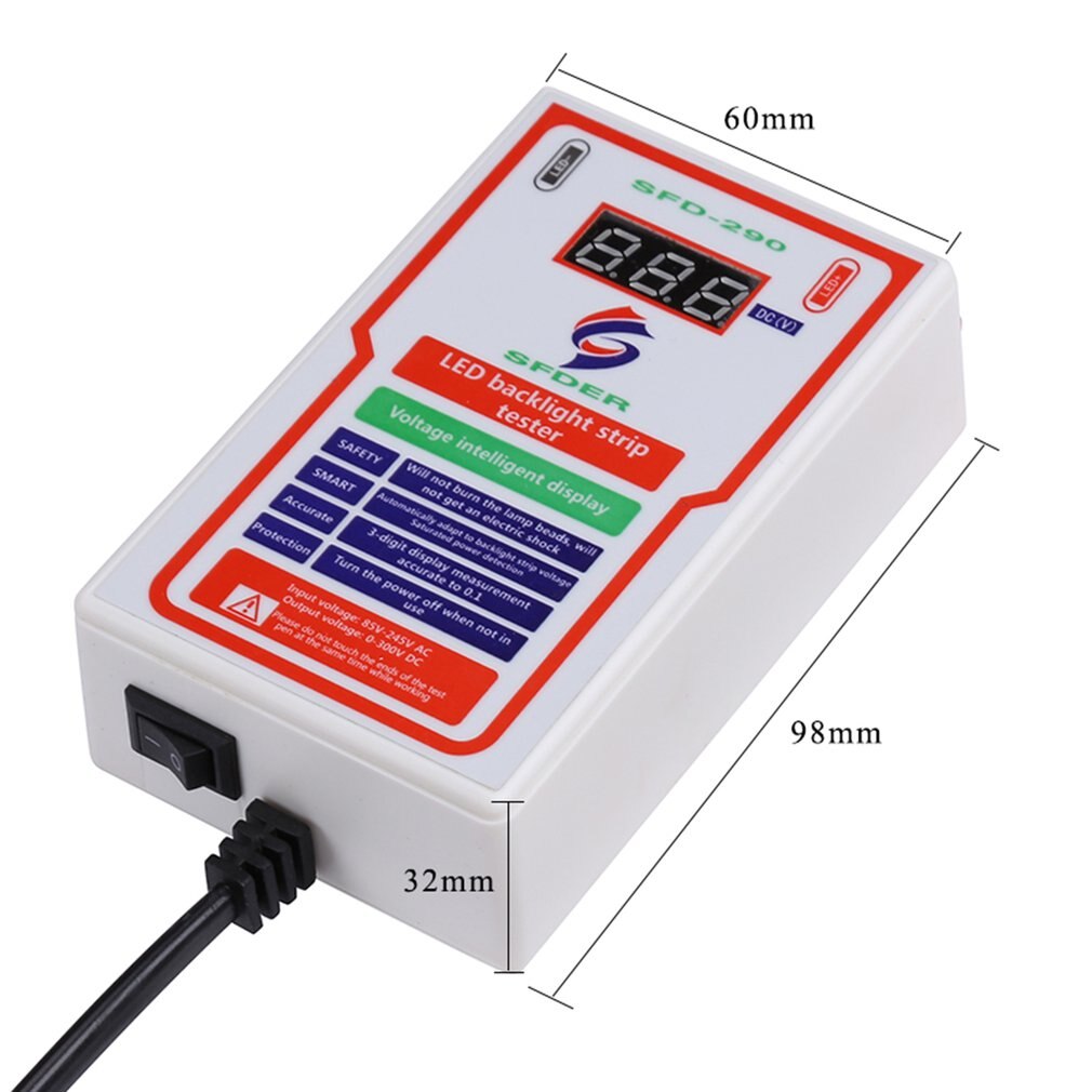 0-300V Output LED Tester LED TV Backlight Tester Multi-Function LED Strip Bead Test Tool Detector Repair Tools