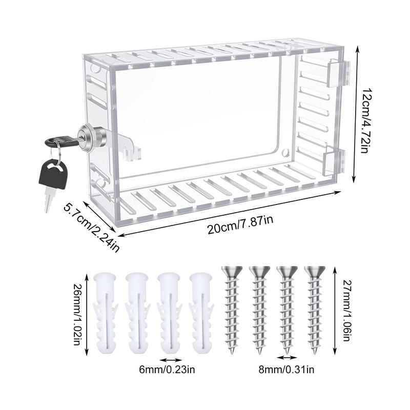 Universele Thermostaat Lock Box Met Sleutel Helder Acryl Thermostaat Cover Met Slot Thermostaat Guard Eenvoudig Te Installeren Voor Thuis
