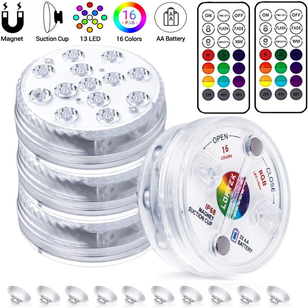 300LM IP68 Waterdichte Afstandsbediening Dompelpomp Licht Met Zuignappen Vijver Zwembad Lamp Led Strip Licht Rgb Afstandsbediening: B