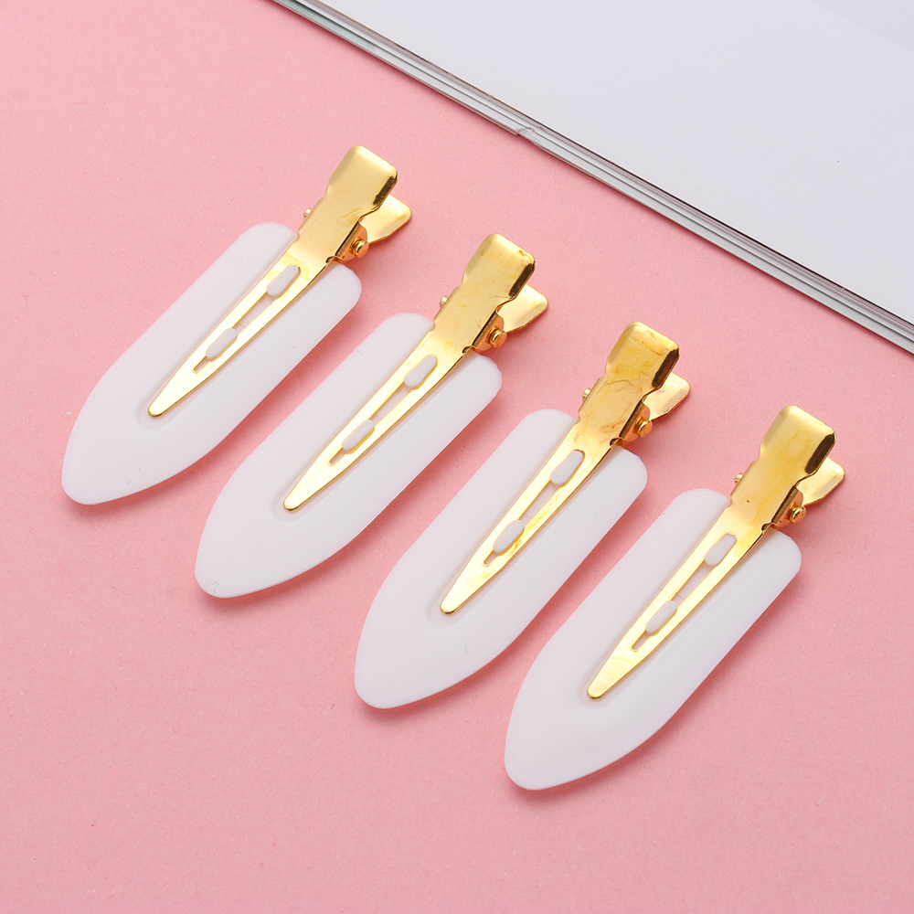 4pcs Salon Hairdressing Tools Makeup Clip Seamless No Crease Barrettes No Bend Fixed Hair Clip Hair Styling Tools