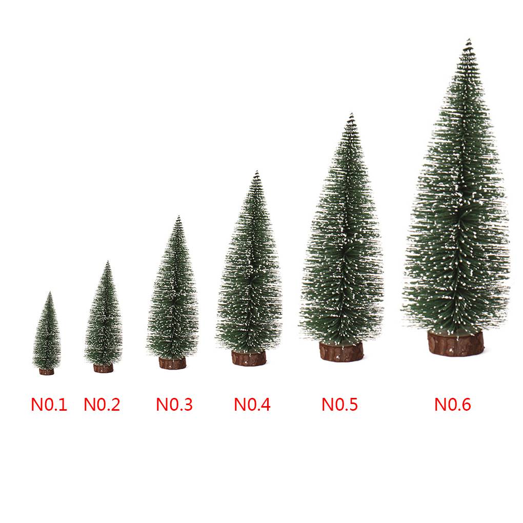 Mini Pino Artificial de sobremesa, adornos de Navidad para Festival, árboles en miniatura de plástico
