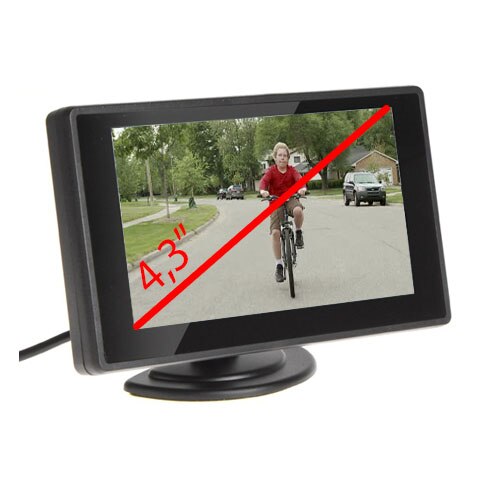 Screen TFT LCD 4,3 "rear vision parkeren of achteruitrijden kleur zwart