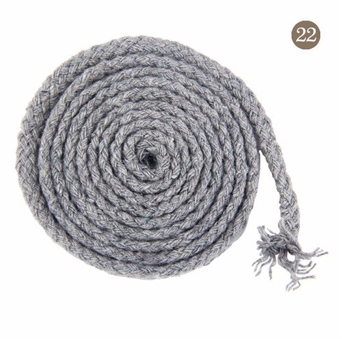 Corde torsadée écologique en coton, fil haute ténacité, pour bricolage, textile, artisanat , décoration de la maison, 4 5mm: Gris 4 mètres