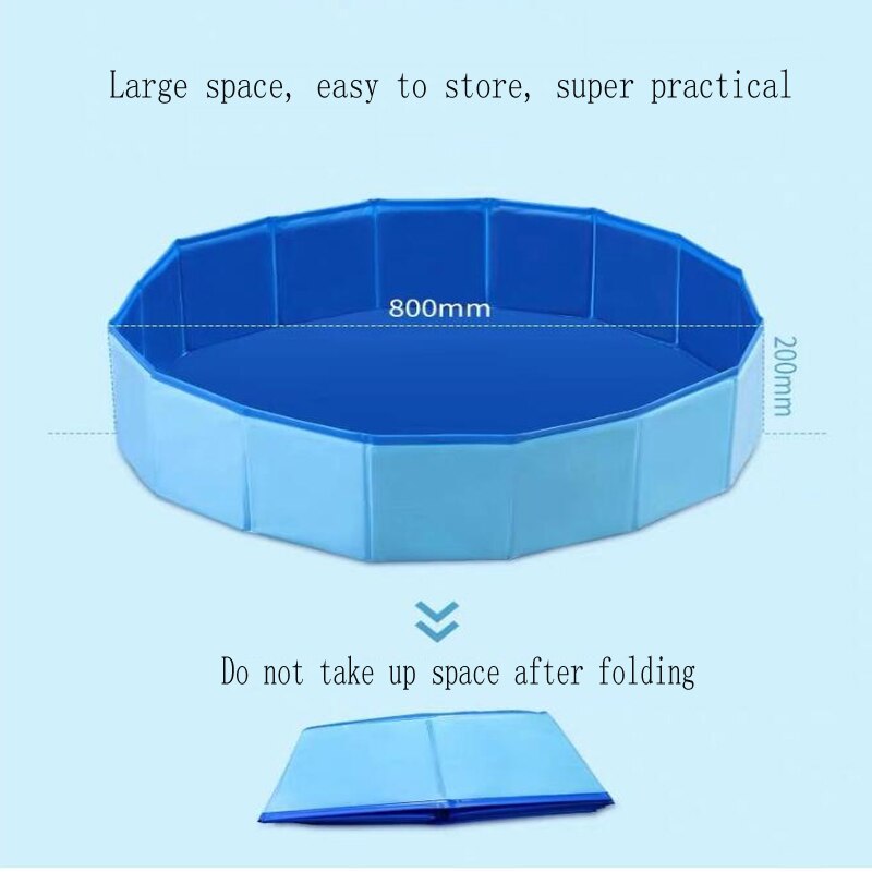 Portable Foldable paddling pool Pet Tub Folding Tub Dog Pool Bathing Pool Pets Cleaning Care Supplies