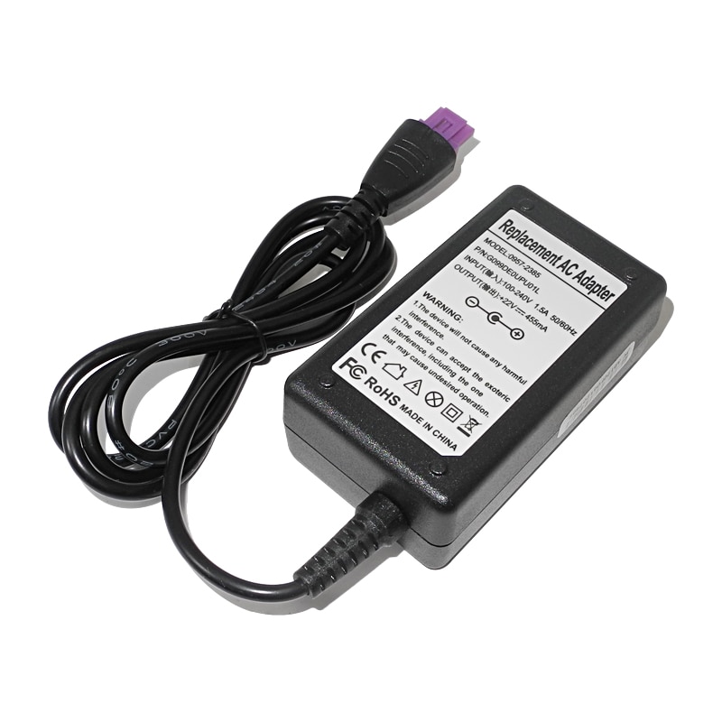 ​22V 455mA Printer Power Supply Adapter for Hp Deskjet 1518 1510 1010 1512 1514 2540 All-in-One for HP Officejet 2620 0957-2403