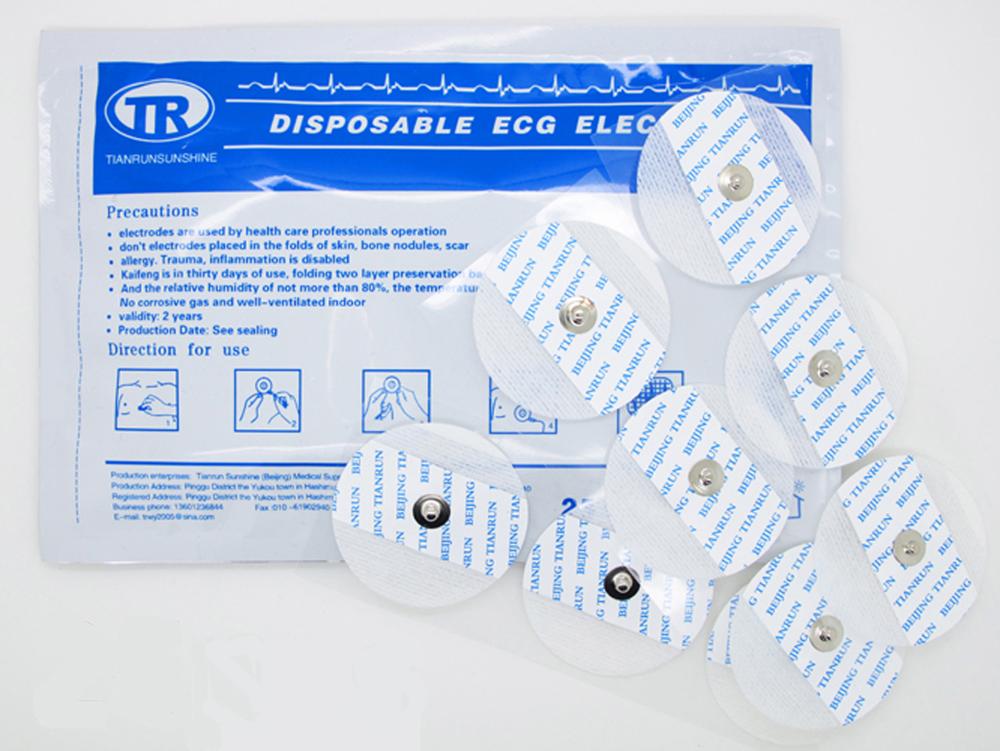 25pcs Disposable Conductive Electrode Pads ECG EKG Resting Gel Foam Adhesive Tab for Heal Force Portable Handheld Heart Monitor