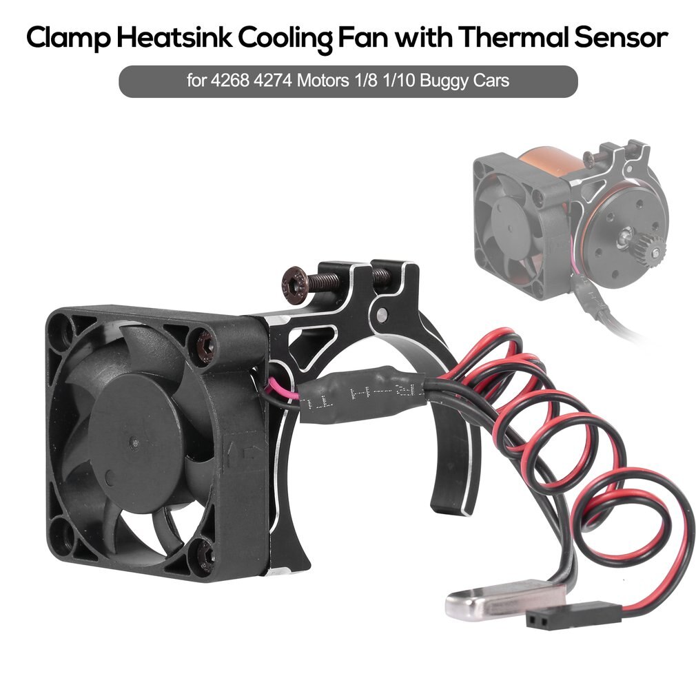 D3 Metalen Clip Radiator Met Temperatuur Sensor Koelventilator Metalen Afstandsbediening Auto Accessoires Voor 4268-4274 Motor