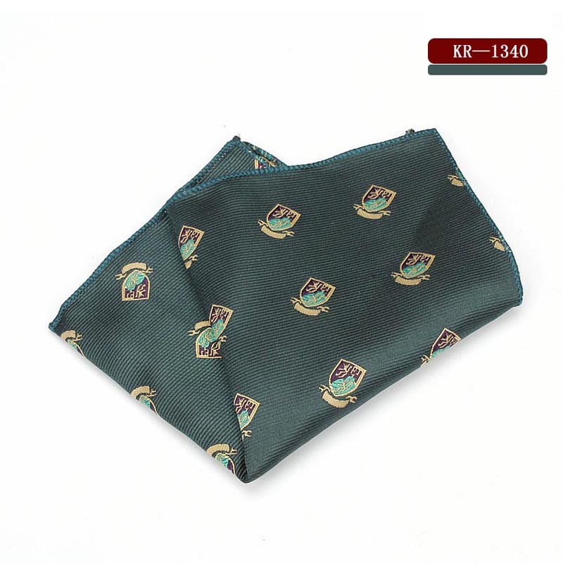 KR1328 Men's Polyester Silk Handkerchiefs Pocket Squares Mixed Patterns Jacquard for Suits Jackets Wedding Party Business: SFKR-1340