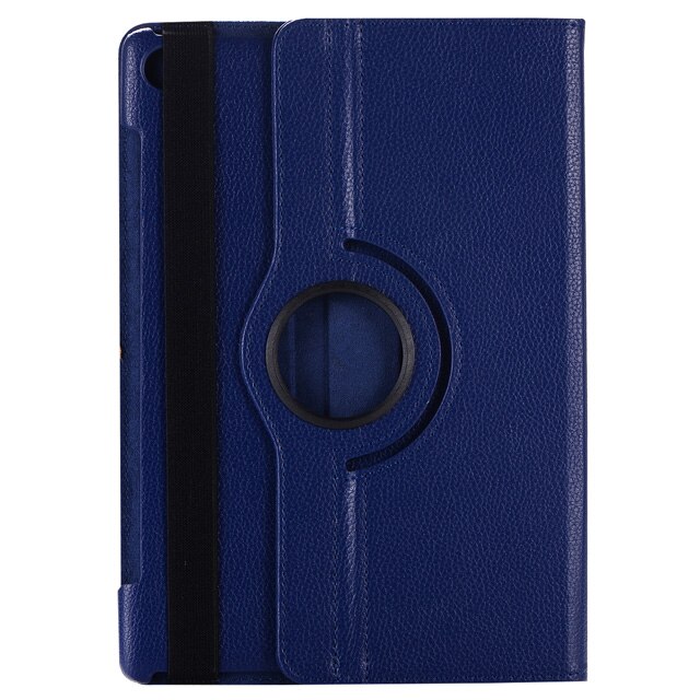 360 roterende etui til huawei mediapad  m5 10.8 foldbart stativ pu læder etui flip cover til huawei  m5 pro 10.8 tommer tablet fundas: Mørkeblå