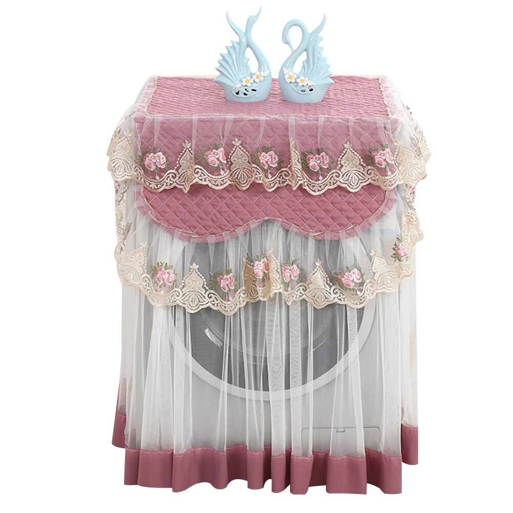 Protection Accessories Dryer Full Washable Waterproof Multifunctional Decorative Home Lace Solid Anti Dust Washing Machine Cover