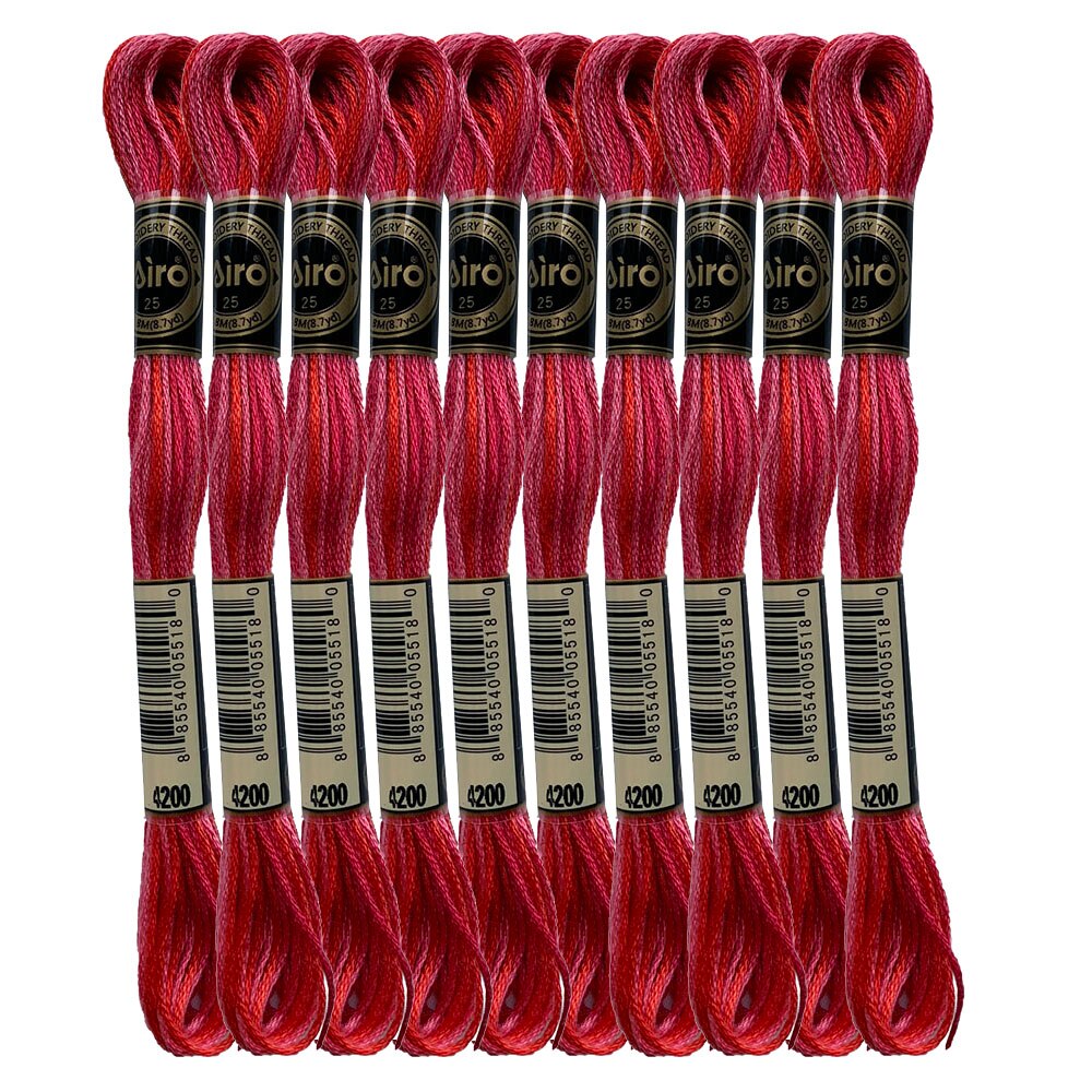 Color Variations Embroidery Floss Pack Variegated Cross Stitch Thread Bonfire Gold Arctic Sea Blue Rose Petals Purple, 8.7 Yard: Wild Fire x10