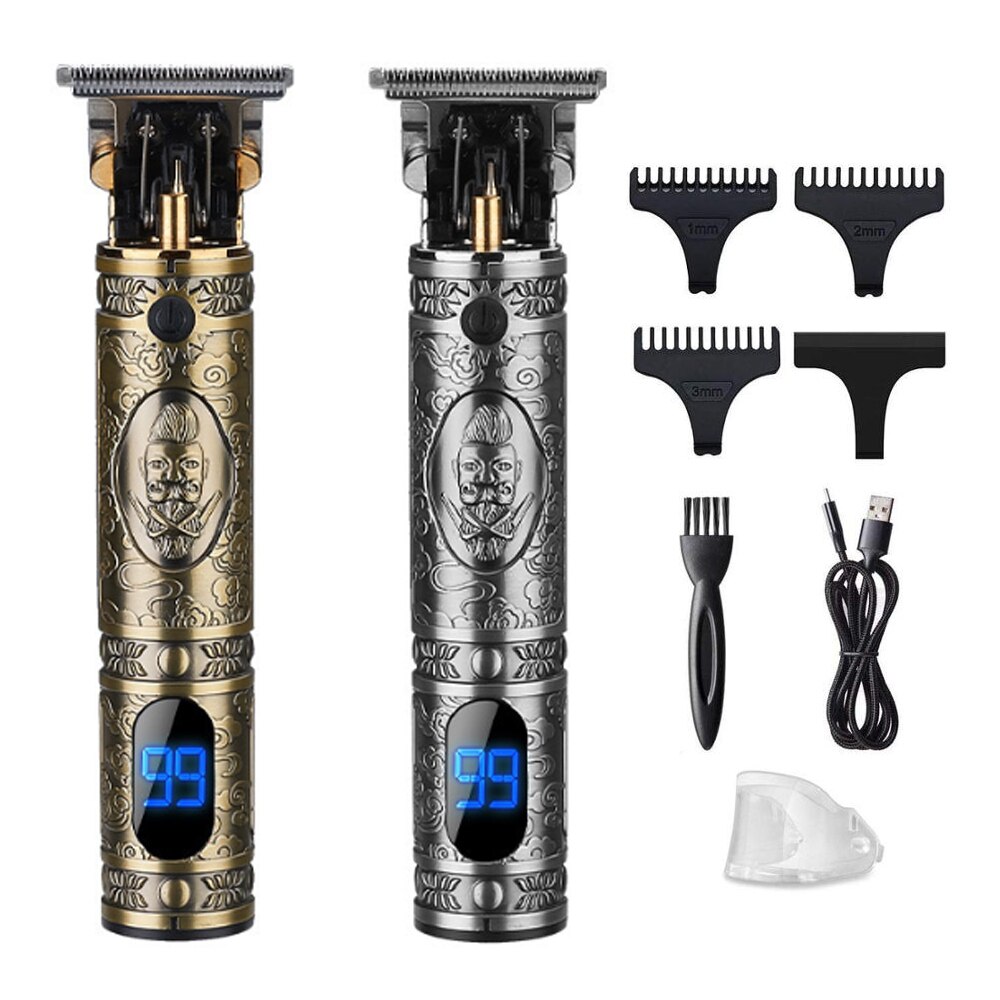 Professionelle Alle Metall T9 Elektrische Haar Haarschneidemaschine Bart Trimmer Männer Wiederaufladbare Haar Rasierer Bart Barbier Haar schneiden Schneid Maschine