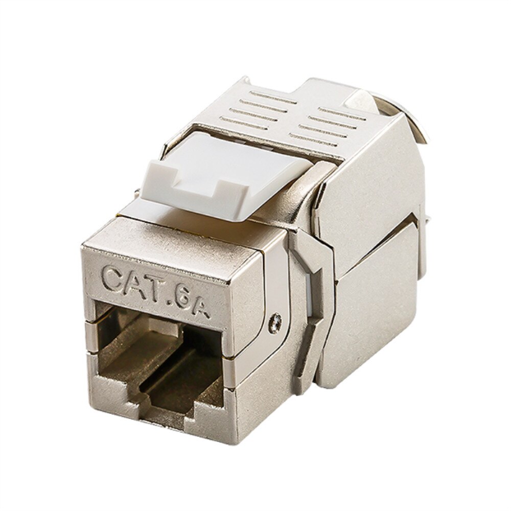 RJ45 Female Connector Cat5e Cat6 Cat6A Network Toolless Keystone Module Full Shielded RJ 45 Socket To LSA Toolfree Termination: Cat6A / 5pcs