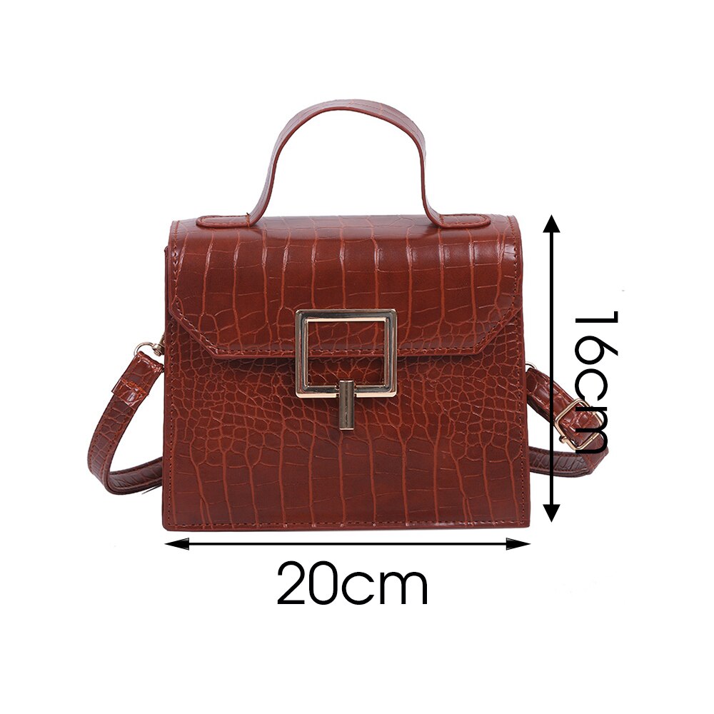 Women PU Leather Stone Pattern Shoulder Bag Handbags Female Crossbody Messenger Bags Large Capacity Casual Bag