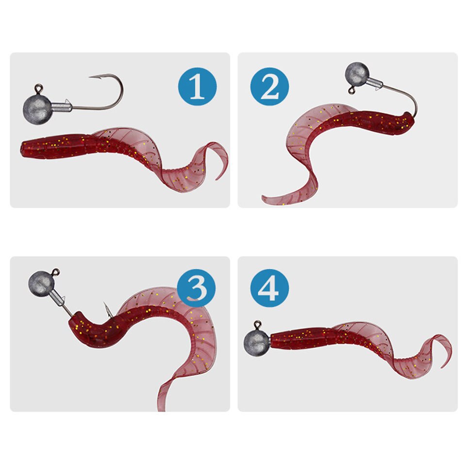 10pcs/lot 7cm 2g/ 1.7g soft bait sea fishing tackle wobbler jigging fishing lure silicone bait soft worm Hook Set and Tackle Box