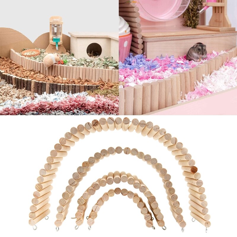 K5DC – échelle d'escalade pour Hamster, pont suspendu en bois pour cochons d'inde, Rats, hérisson, gerbilles, souris, planeur de sucre, petits animaux