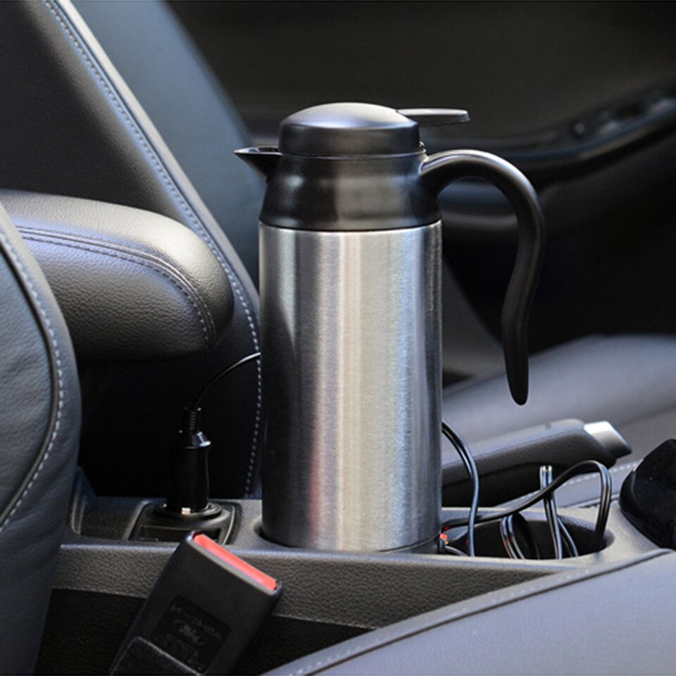 750ml 12v bil varme kop rustfrit stål kop kedel rejse termokander kaffe te opvarmet krus motor vand til bil lastbil brug