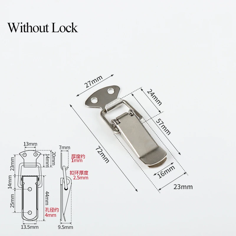 10Pcs Cabinet Box Locks Spring Loaded Latch Catch Toggle Locks Tension Lock Claps For Sliding Door Window Furniture Hardware