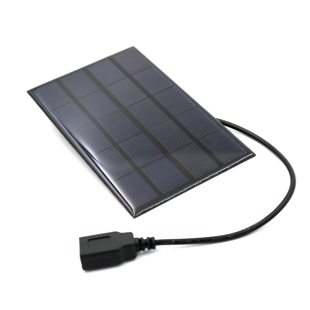5v 2w solpanel solceller opladerrude hurtig gør-det-selv udendørs batterioplader polysilicium bærbar rejsetabletgenerator
