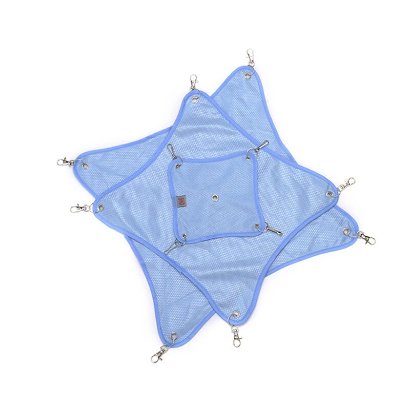 Huisdier Hamster Hangmat Zomer Ademend Mesh Bed Voor Chinchilla Cavia Konijn Samll Huisdieren Swing Speelgoed Kitten Hommock 3 Kleur: blue / S