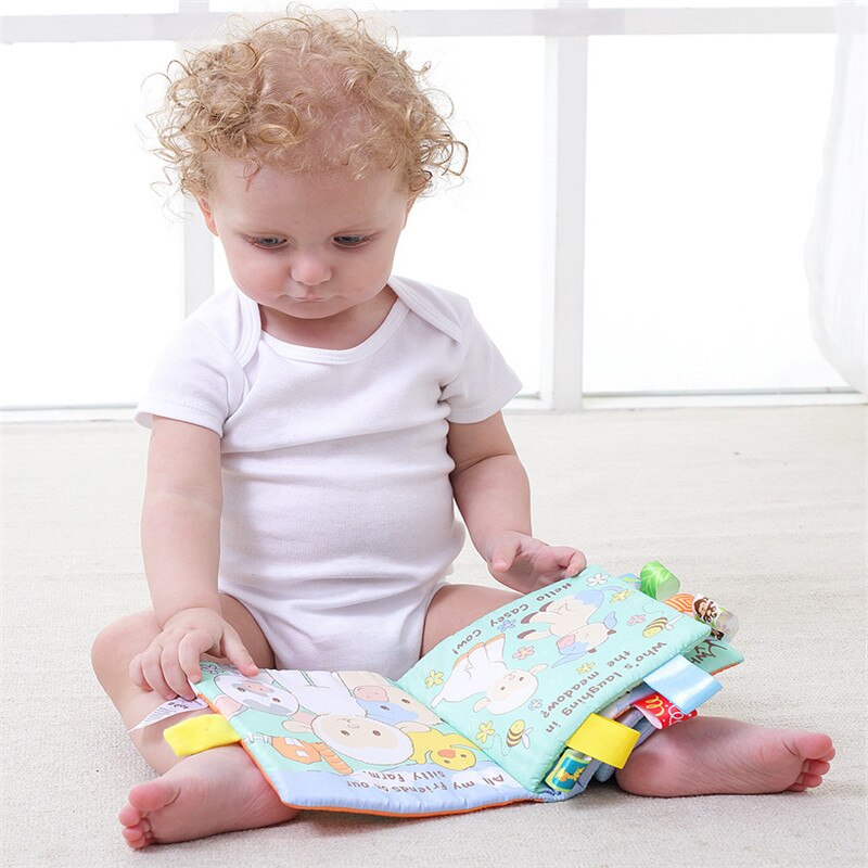 Baby Zachte Doek Boeken Pasgeboren Baby Speelgoed Vroeg Leren Scheuren Educatief Kids Doek Boeken Leuke Zuigeling Stof Boek Ratteles Speelgoed