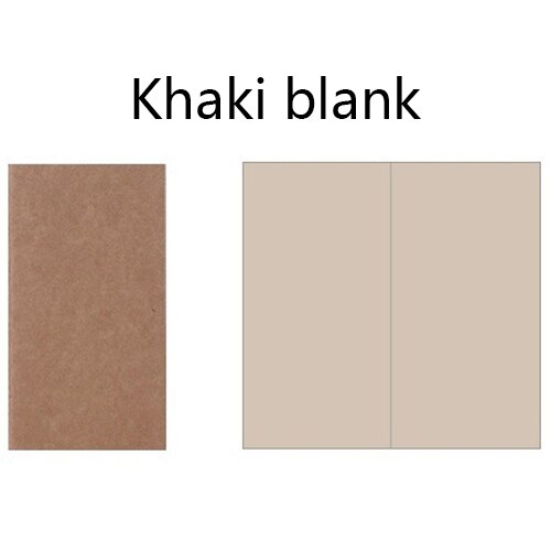 Cute Kawaii Weekly Monthly Planner Book Kraft Paper Cover Travelers Notebook For Kids Office Supplies: khaki blank
