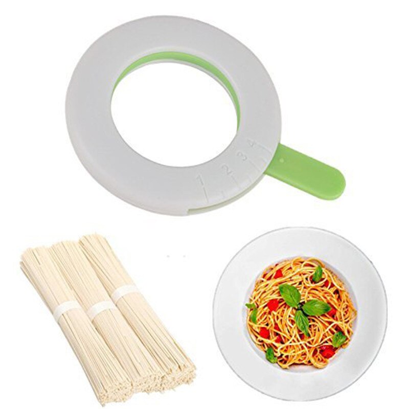 Limitador de Pasta de espagueti, medidor de fideos, herramientas de medición de Pasta, 4 escalas, controlador de porciones circulares, herramienta ajustable