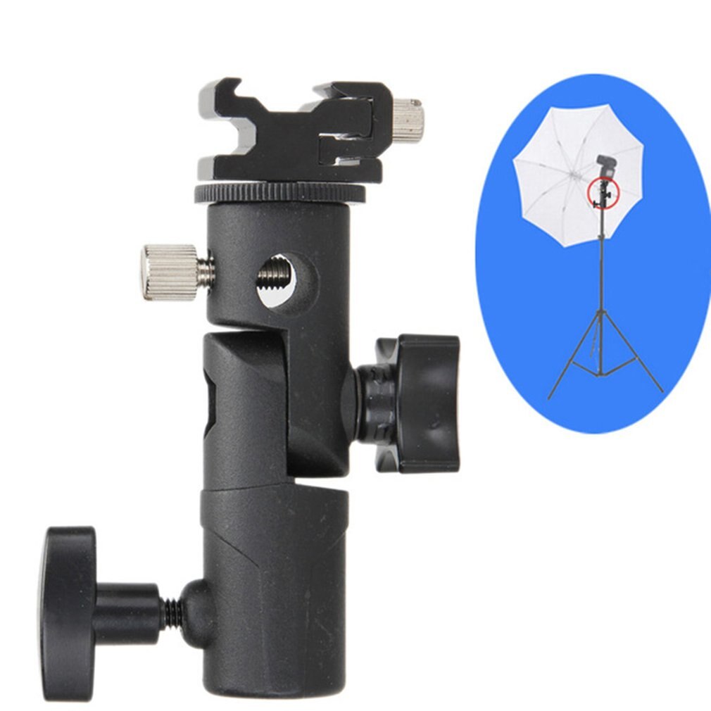 E kształt uniwersalny metalowy wspornik lampy błyskowej stojak Hot Shoe Speedlite stojak na parasole parasol Adapter do montażu do Photo Studio ACEHE