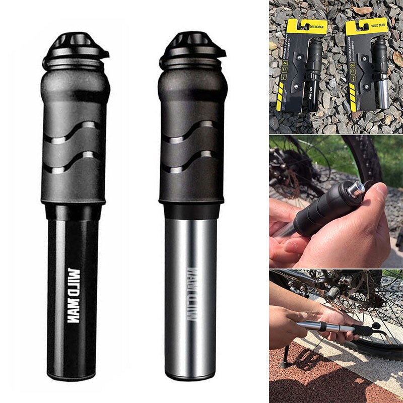 Wilde Man Legering Mini Fiets Draagbare Luchtpomp Mountainbike Luchtpomp Mtb Accesorios Schrader Presta Ventiel 100 Psi