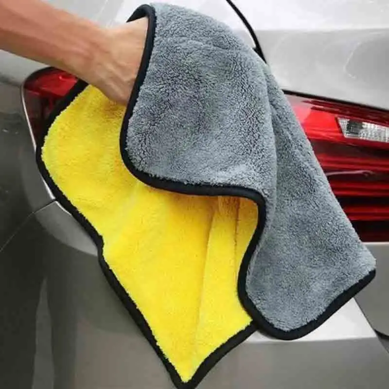de paños de microfibra de doble cara para coche, toallas de limpieza súper absorbentes para lavado y secado, herramienta de limpieza para trapos de toallas con detalles automáticos