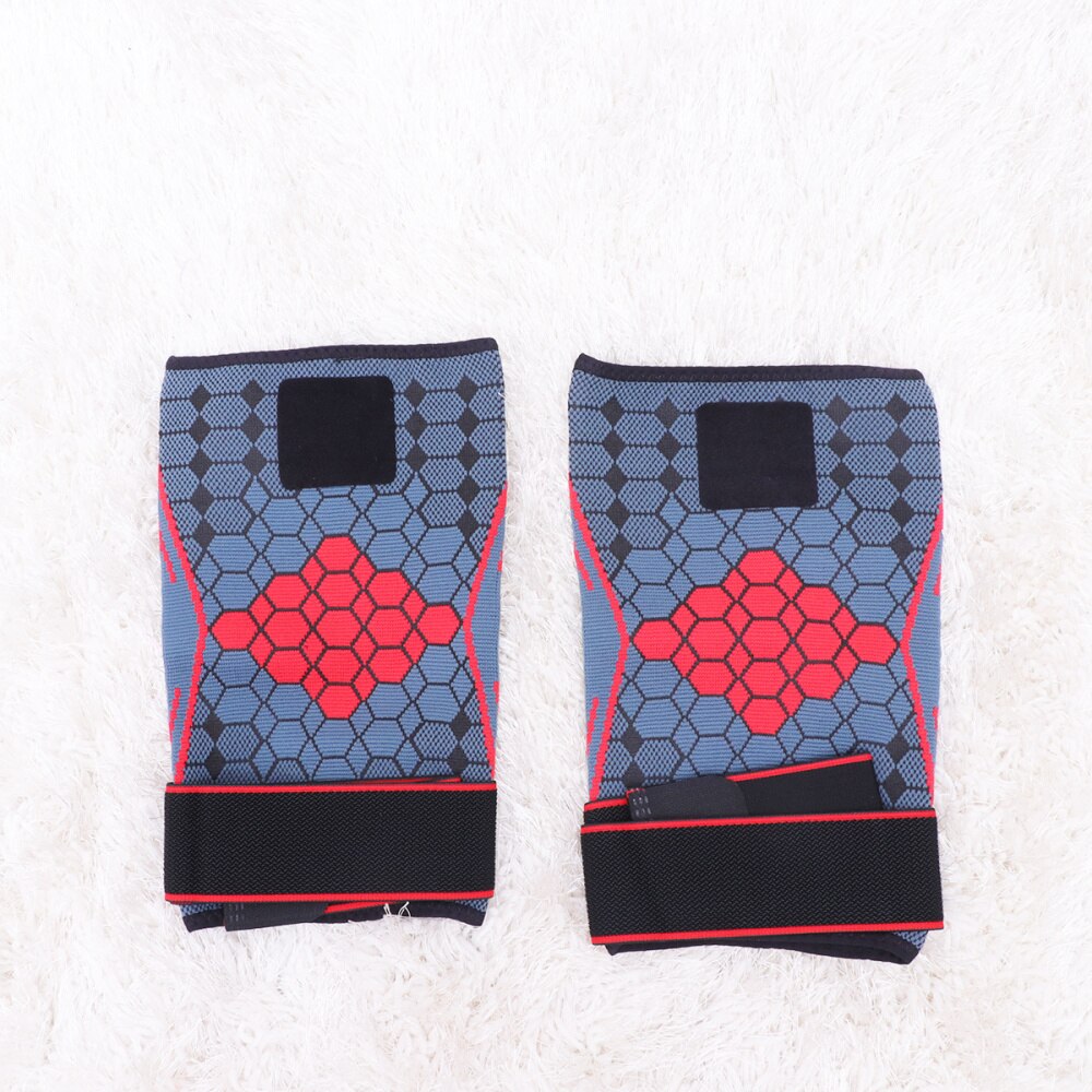 1 Paar Nylon Sport Beschermende Kleding Ondersteuning Druk Knie Pads Ademend Knie Protector Sleeve Voor Basketbal Klimmen (Blauw Si