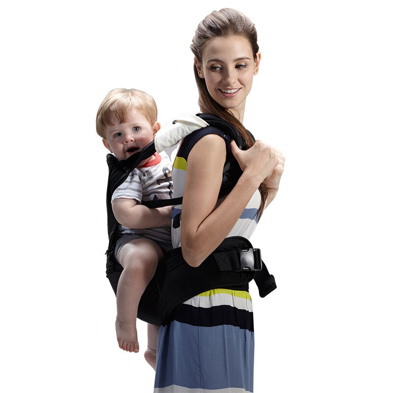 Porte-bébé multifonction d'hiver aiebao avec repose-taille dorsal