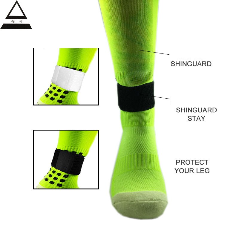 1 par fodboldleggings leggings med fast bandagetape for at forhindre at falde af justerbar elastisk sportsbandage