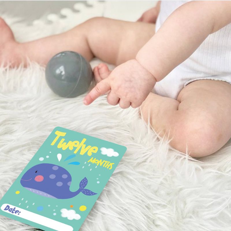 12 ark milstolpe fotodelning kort baby ålder kort nyfödda foto rekvisita  r9jd