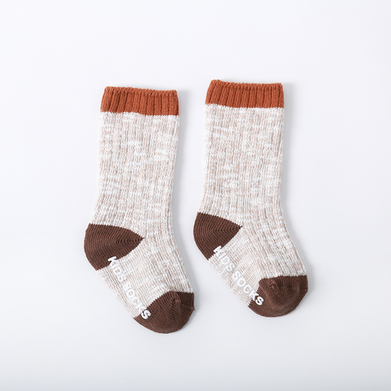 Kindersokken voor meisjes jongens katoenen verdikking kleding accessoires kniekousen voor meisjes kinderen lente antislip hoge sokken: 1 / S(0-1t)
