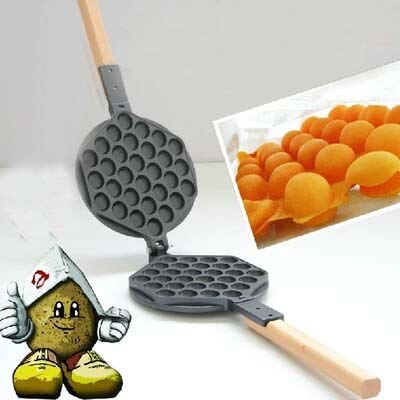 hong kong egg waffle pan_ Eggettes Egg Waffle maker Pan