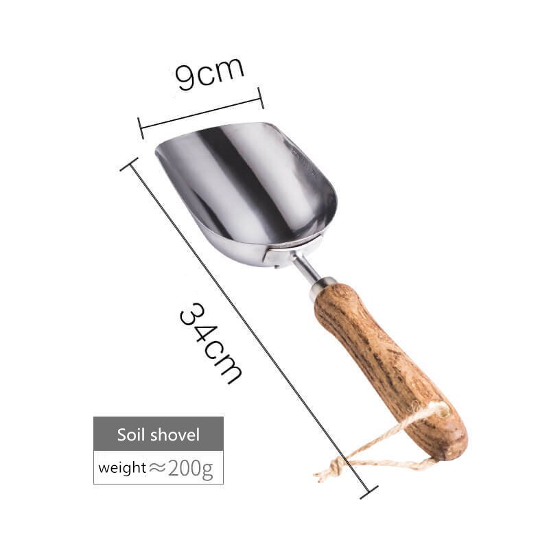 Stainless steel gardening tools planting shovel set planting garden supplies: Soil shovel