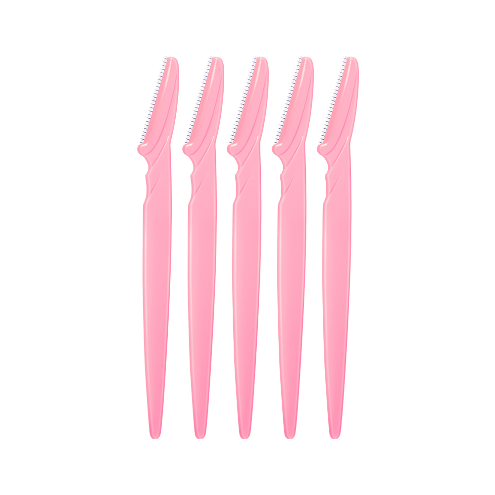ANNAFRIS 5/10/15 Stuks Wenkbrauw Trimmer Blade Scheerapparaat Draagbare Gezicht Scheermes Ontharing Snijders Veiligheid vrouw Eye Brow Vormgeven Mes: Geborsteld Messing